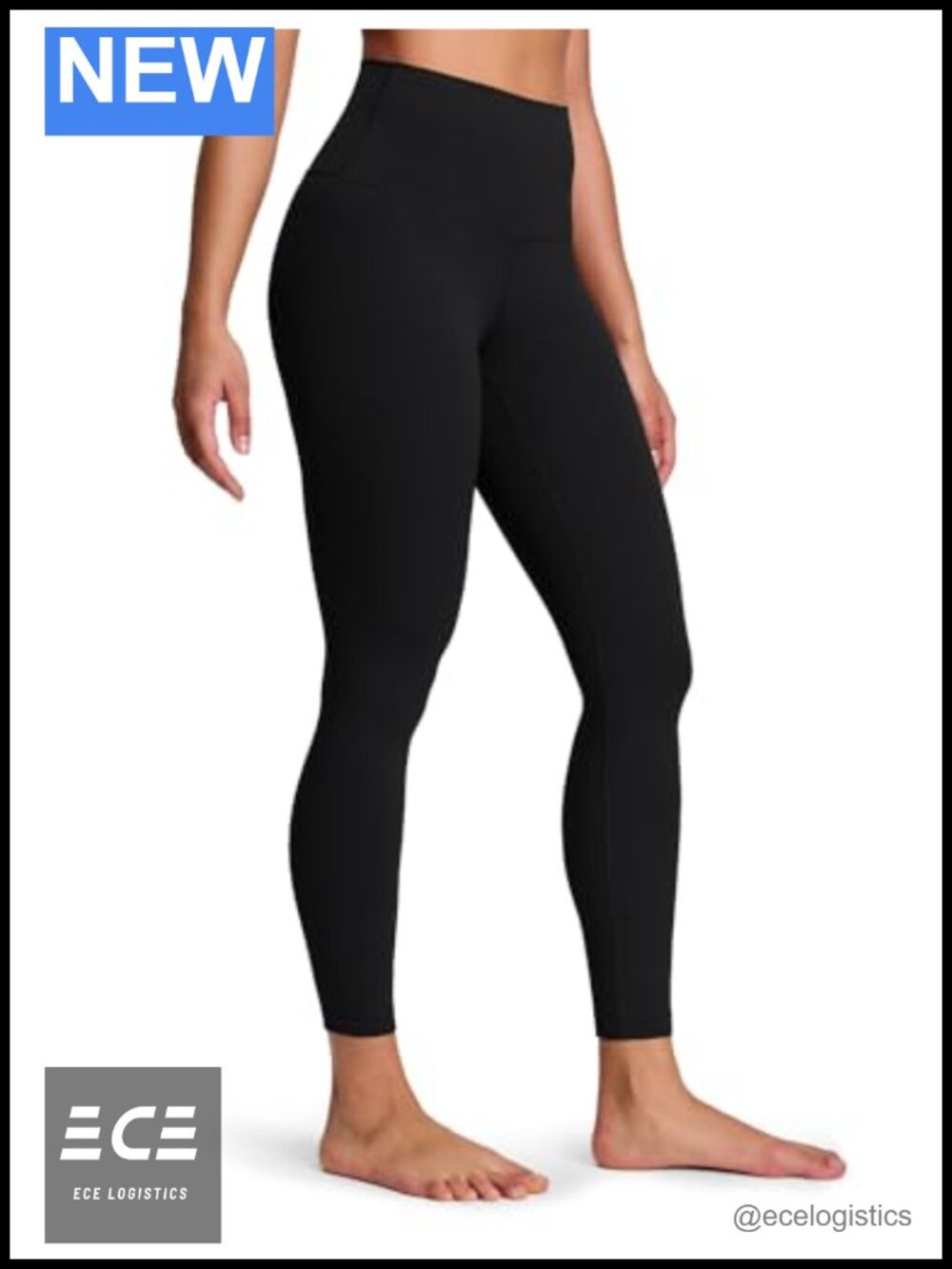 High Rise Yoga Leggings 25" Inseam Fitted Compression Ankle
